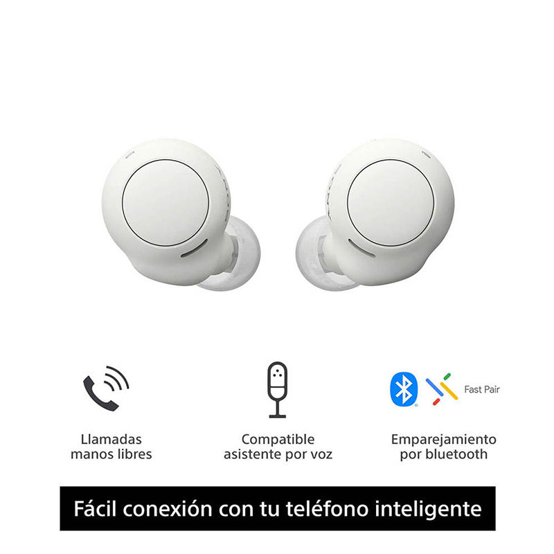 Audífonos Inalámbrico Estilo Tapón Blanco Sony   