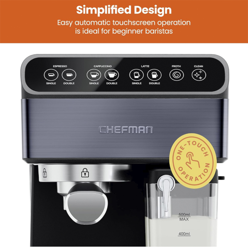 Cafetera Pro Plus Pro 6 en 1  1.8 Litros Negra Chefman