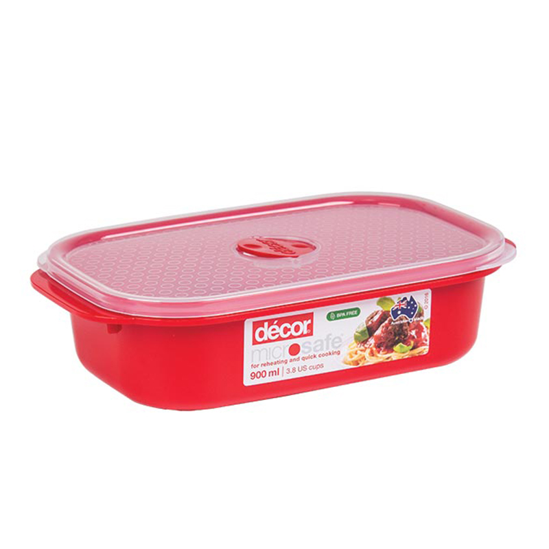 Tupperware Contenedor Plástico Caja Microondas Plástico Rojo Con Tapa  Cerrada — Foto editorial de stock © novephotocom.gmail.com #498262806