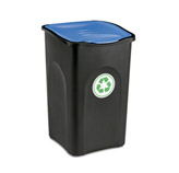 Tacho Ecogreen 50 Litros Negro Azul Stefanplast