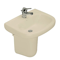 Lavabo Siena Bone con Medio Pedestal