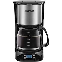 Cafetera 12 Tazas Programables Inoxidable Chefman 