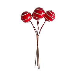 Pick Bolas Caramelo Rojas x6