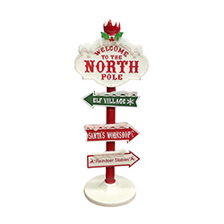 Letrero Welcome To the North Pole 95cm