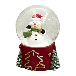 Adorno Bola de Cristal con Muñeco de Nieve 4.5cm