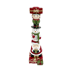 Porta Vela Santa con Snowman 31cm