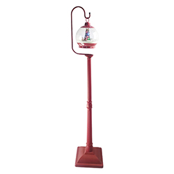 Farol Bola de Cristal Musical Rojo 170cm