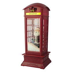 Farol Musical de Mesa Cabina con Nieve 