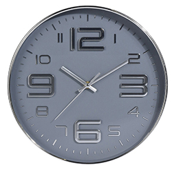 Reloj de Pared 30cm Azul Cromo