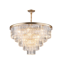 Lámpara de Techo Imola Dorado Cristal 60cm 6xE14