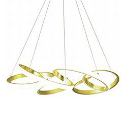 Lámpara de Techo Rings Oro Led 60x110cm