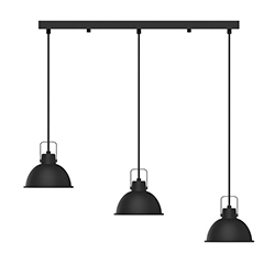 Lámpara de Techo Profumi Negro 69x120cm  3xE27 Eurolight