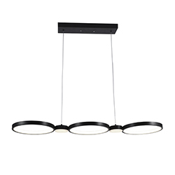 Lámpara de Techo Holeo Negro 95cm Led  Eurolight