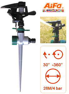 Aspersor Plástico con Estaca de 26m