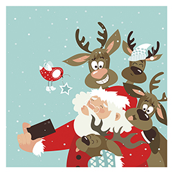 Servilleta Selfie Santa 33x33cm 20 Unidades