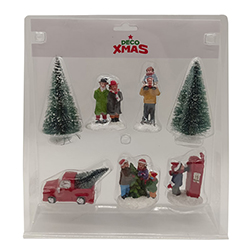 Adornos para Pueblo Navideño Set 7 Piezas